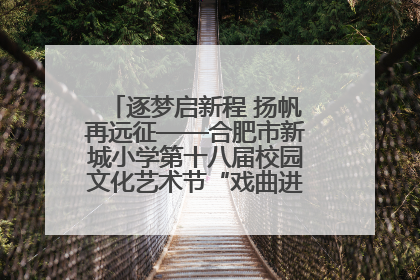 逐梦启新程 扬帆再远征——合肥市新城小学第十八届校园文化艺术节“戏曲进校园专场演出”