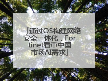 通过OS构建网络安全一体化，Fortinet看重中国市场AI需求