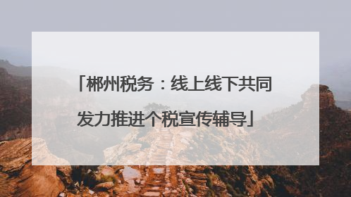 郴州税务：线上线下共同发力推进个税宣传辅导
