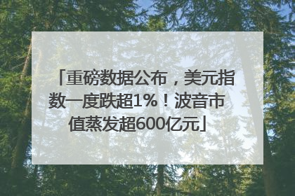 重磅数据公布，美元指数一度跌超1%！波音市值蒸发超600亿元