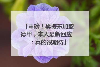 重磅！樊振东加盟德甲，本人最新回应：真的很期待