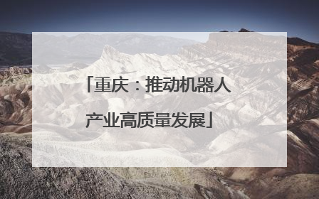 重庆：推动机器人产业高质量发展