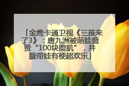金鹰卡通卫视《三孩来了3》：唐九洲被萌娃盛赞“100块腹肌”，井胧带娃有梗超欢乐