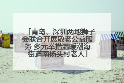 青岛、深圳两地狮子会联合开展敬老公益服务 多元举措温暖潮海街道南杨头村老人