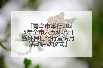 青岛市举行2025年全市六五环境日暨环保世纪行宣传月活动启动仪式