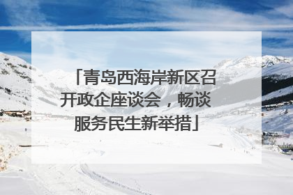 青岛西海岸新区召开政企座谈会，畅谈服务民生新举措