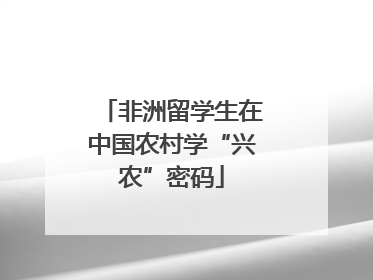 非洲留学生在中国农村学“兴农”密码