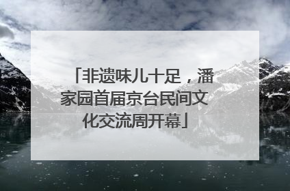 非遗味儿十足，潘家园首届京台民间文化交流周开幕