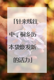 针来线往中，桐乡历本袋焕发新的活力