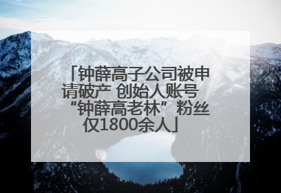 钟薛高子公司被申请破产 创始人账号“钟薛高老林”粉丝仅1800余人
