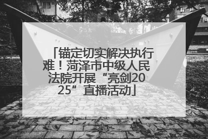 锚定切实解决执行难！菏泽市中级人民法院开展“亮剑2025”直播活动