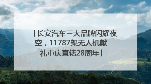 长安汽车三大品牌闪耀夜空，11787架无人机献礼重庆直辖28周年