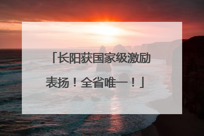 长阳获国家级激励表扬！全省唯一！
