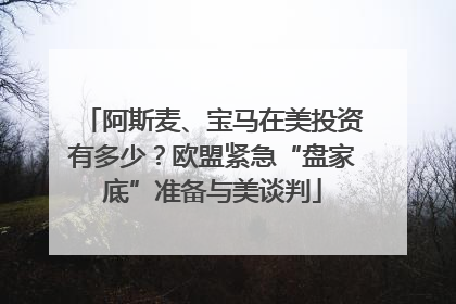 阿斯麦、宝马在美投资有多少？欧盟紧急“盘家底”准备与美谈判