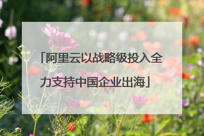 阿里云以战略级投入全力支持中国企业出海