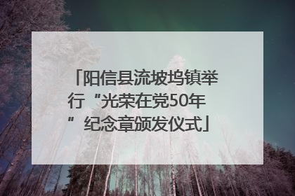 阳信县流坡坞镇举行“光荣在党50年”纪念章颁发仪式