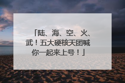 陆、海、空、火、武！五大硬核天团喊你一起来上号！