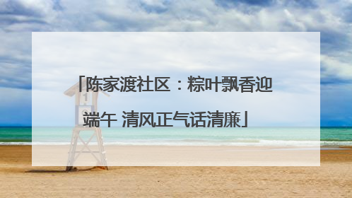 陈家渡社区：粽叶飘香迎端午 清风正气话清廉