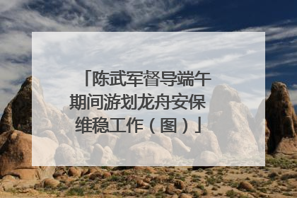 陈武军督导端午期间游划龙舟安保维稳工作（图）