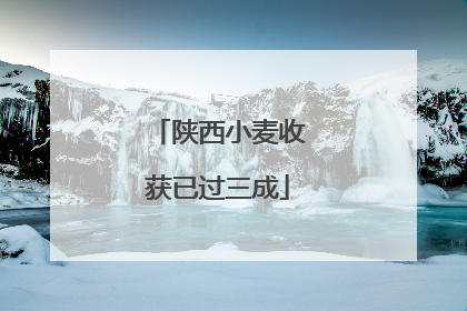 陕西小麦收获已过三成
