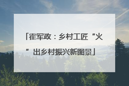 霍军政：乡村工匠“火”出乡村振兴新图景