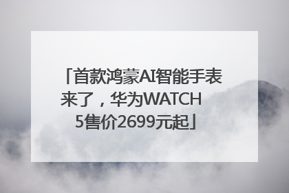 首款鸿蒙AI智能手表来了，华为WATCH 5售价2699元起
