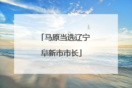 马原当选辽宁阜新市市长