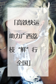 高铁快运助力广西荔枝“鲜”行全国