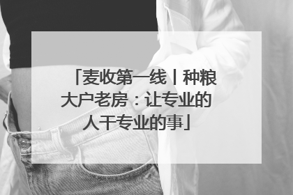 麦收第一线丨种粮大户老房：让专业的人干专业的事