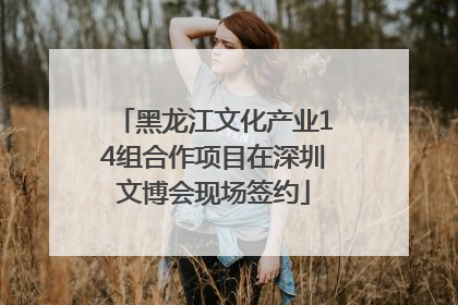 黑龙江文化产业14组合作项目在深圳文博会现场签约