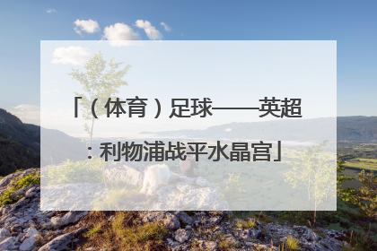 （体育）足球——英超：利物浦战平水晶宫