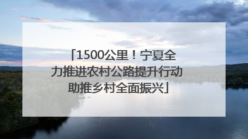 1500公里！宁夏全力推进农村公路提升行动 助推乡村全面振兴