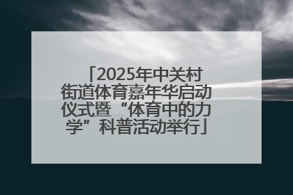 2025年中关村街道体育嘉年华启动仪式暨“体育中的力学”科普活动举行