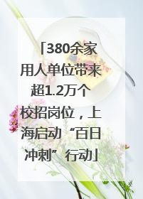380余家用人单位带来超1.2万个校招岗位，上海启动“百日冲刺”行动