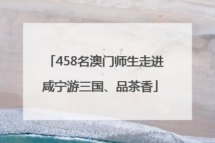 458名澳门师生走进咸宁游三国、品茶香