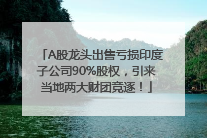 A股龙头出售亏损印度子公司90%股权，引来当地两大财团竞逐！